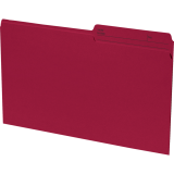 Basics&reg; Coloured Reversible File Folders Legal Burgundy 100/box