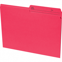 Basics&reg; Coloured Reversible File Folders Letter Red 100/box