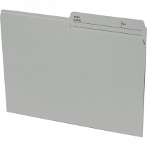 Basics&reg; Coloured Reversible File Folders Letter Grey 100/box