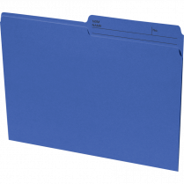Basics&reg; Coloured Reversible File Folders Letter Dark Blue 100/box