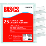 Basics&reg; Flexible Tabs 3-1/2" Clear 25/pkg