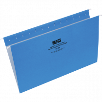 Basics&reg; Coloured Hanging Folders Legal Blue 25/box