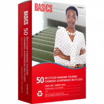 Basics&reg; Recycled Hanging Folders Legal Green 50/box