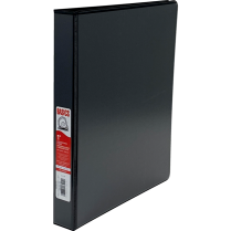 Basics&reg; Customizable D-Ring Binder 1" Black