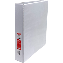 Basics&reg; Customizable D-Ring Binder 1-1/2" White