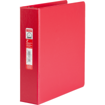 Basics&reg; Round Ring Binder 2" Red