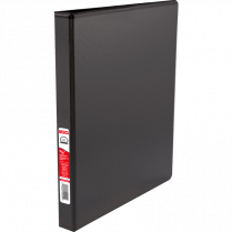 Basics&reg; Customizable Round Ring Binder 5/8" Black