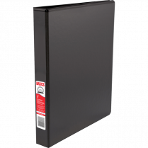 Basics&reg; Customizable Round Ring Binder 1" Black