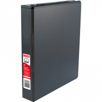 Basics&reg; Customizable Round Ring Binder 1-1/2" Black