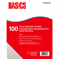 Basics&reg; Clear Binding Covers 7 mil 11-1/4"x8-3/4" 100/pkg