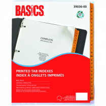Basics&reg; Printed Tab Indexes A-Z Letter Yellow