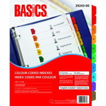 Basics&reg; Colour-Coded Indexes 1-10, 4 sets/pkg