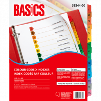 Basics&reg; Colour-Coded Indexes 1-15, 4 sets/pkg