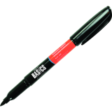 Basics&reg; Permanent Markers Pen Style Fine Tip Black 12/box