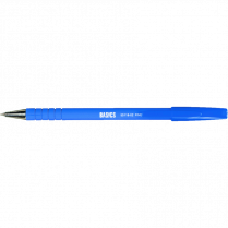 Basics&reg; Rubber Barrel Stick Pen Fine Point Blue 12/box