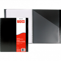 Basics&reg; Classic Coil Notebook 9"x7-1/4" 192 pages Black