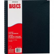 Basics&reg; Classic Coil Notebook 9"x7-1/4" 192 pages Blue