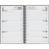 Basics&reg; Weekly Diary Flexible Cover 8"x5" Bilingual Black