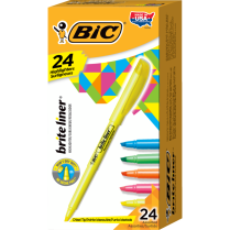 Bic&reg; brite liner&reg; Highlighter Chisel Tip Assorted Colours 24/box