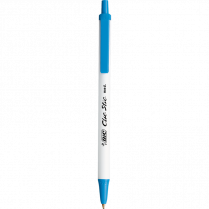 Bic&reg; Clic Stic&reg; Retractable Ball Point Pen Medium Point Blue 12/box
