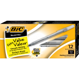 Bic&reg; Round Stic&reg; Pens Medium Point Black 12/box