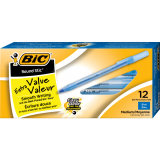 Bic&reg; Round Stic&reg; Pens Medium Point Blue 12/box