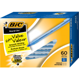 Bic&reg; Round Stic&reg; Pens Medium Point Blue 60/box