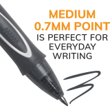 BIC&reg; Gel-ocity&reg; Long-Lasting Retractable Gel Pens 0.7 mm Black 2/pkg