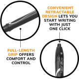 BIC&reg; Gel-ocity&reg; Long-Lasting Retractable Gel Pens 0.7 mm Black 2/pkg