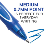 BIC&reg; Gel-ocity&reg; Long-Lasting Retractable Gel Pens 0.7 mm Blue 2/pkg