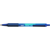 Bic&reg; SoftFeel&reg; Retractable Ball Point Pen Medium Point Blue 12/box