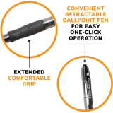 Bic&reg; Glide&trade; Bold Retractable Ball Point Pen Extra Bold Point Black 12/box