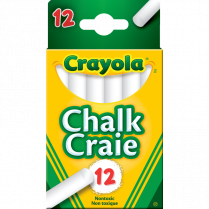 Crayola&reg; Dustless Chalk White 12/box