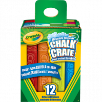 Crayola&reg; Square Sidewalk Chalk Assorted Colours 12/box