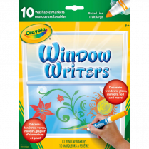 Crayola&reg; Window Writers&trade; Markers Washable Conical Tip Assorted Colours 10/pkg