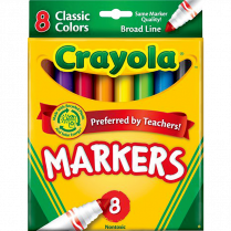 Crayola&reg; Conical Tip Markers Classic Colours 8/pkg