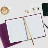 Blueline&reg; Executive Journal 10-3/4"x8-1/2" 150 pages Grape