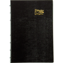 Blueline&reg; NotePro&trade; Telephone and Address Book 8"x5" 100 pgs Trilingual Black