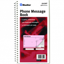 Blueline&reg; Phone Message Book 11"x5-11/16" 400 sheets English