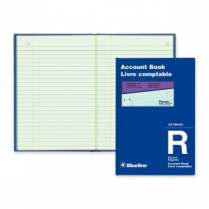 Blueline&reg; 1750 Account Book 8-1/4"x5-5/8" 100 Pages