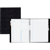 Blueline NotePro Undated Daily Planner 7-1/2"x9-1/2" Black