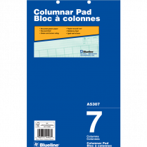 Blueline&reg; A5300 Columnar Pad 8-1/4 x 14" 7 Column