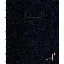 Blueline&reg; NotePro&trade; Pink Ribbon Notebook 9-1/4"x7-1/4" 150 pgs Black
