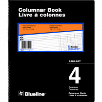 Blueline&reg; A767 Columnar Book 12"x10" 4-column