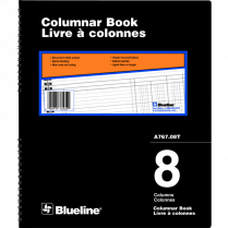 Blueline&reg; A767 Columnar Book 12"x10" 8-column