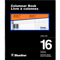 Blueline&reg; A767 Columnar Book 12"x10" 16-column