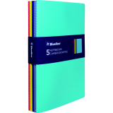 Blueline&reg; Notebooks Ruled 64 Pages 8-1/4"x5-3/4" Assorted Colours 5/pkg