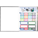 Blueline&reg; Hard Cover Perfect Bound Notebook 9-1/4x7-1/4" 192pgs Ruled with Margin Red