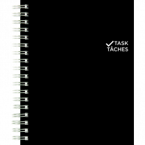 Blueline&reg; Task Planner 9-1/4"x7-1/4" Biilingual Black