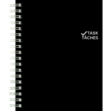 Blueline&reg; Task Undated Planner 9-1/4"x7-1/4" Biilingual Black